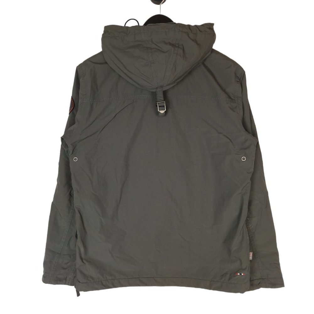 Men's Napapijri Rainforest Fleece Lined 1/4 Zip Jacket In Grey Size Small - Picture 2 of 4
